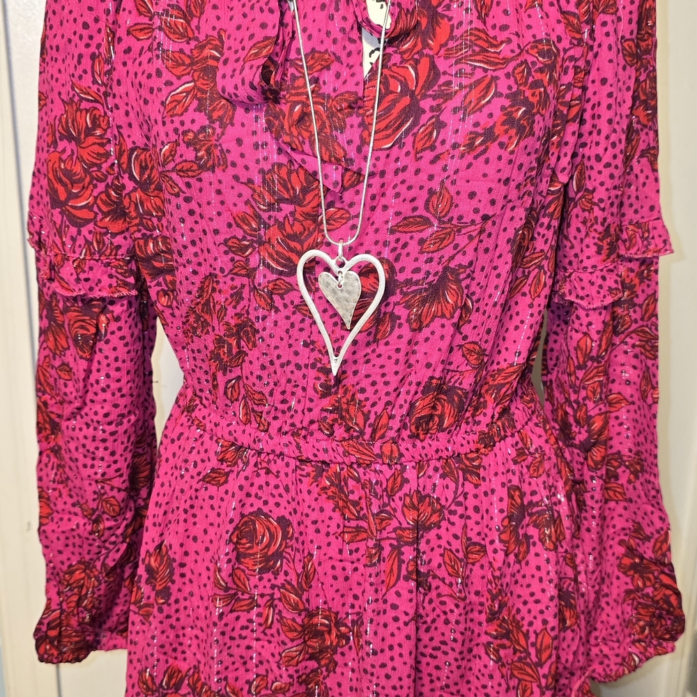 Jessica Simpson Pink Floral Mini Dress. Size Small